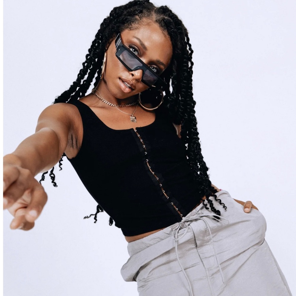 Brand New Princess Polly Karson Top in Black